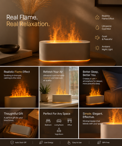 Tarvo Ember™ | Flame Humidifier & Aroma Diffuser